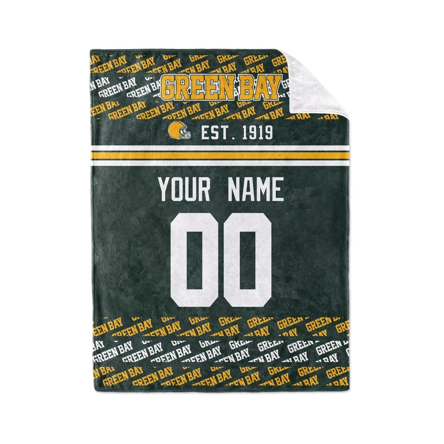 Custom Green Throw Blankets Green Bay City