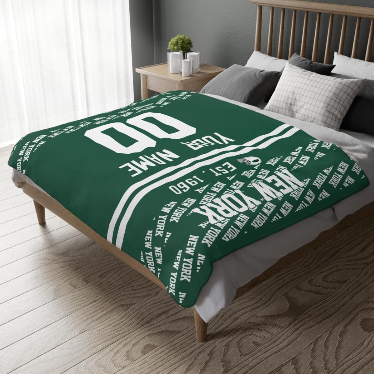 Custom Green Throw Blankets New York City