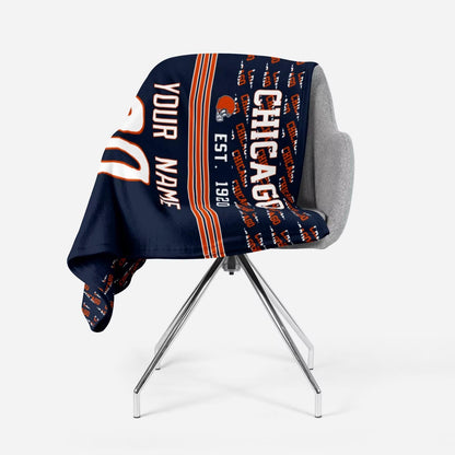 Custom Navy Throw Blankets Chicago City