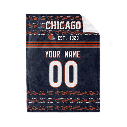 Custom Navy Throw Blankets Chicago City