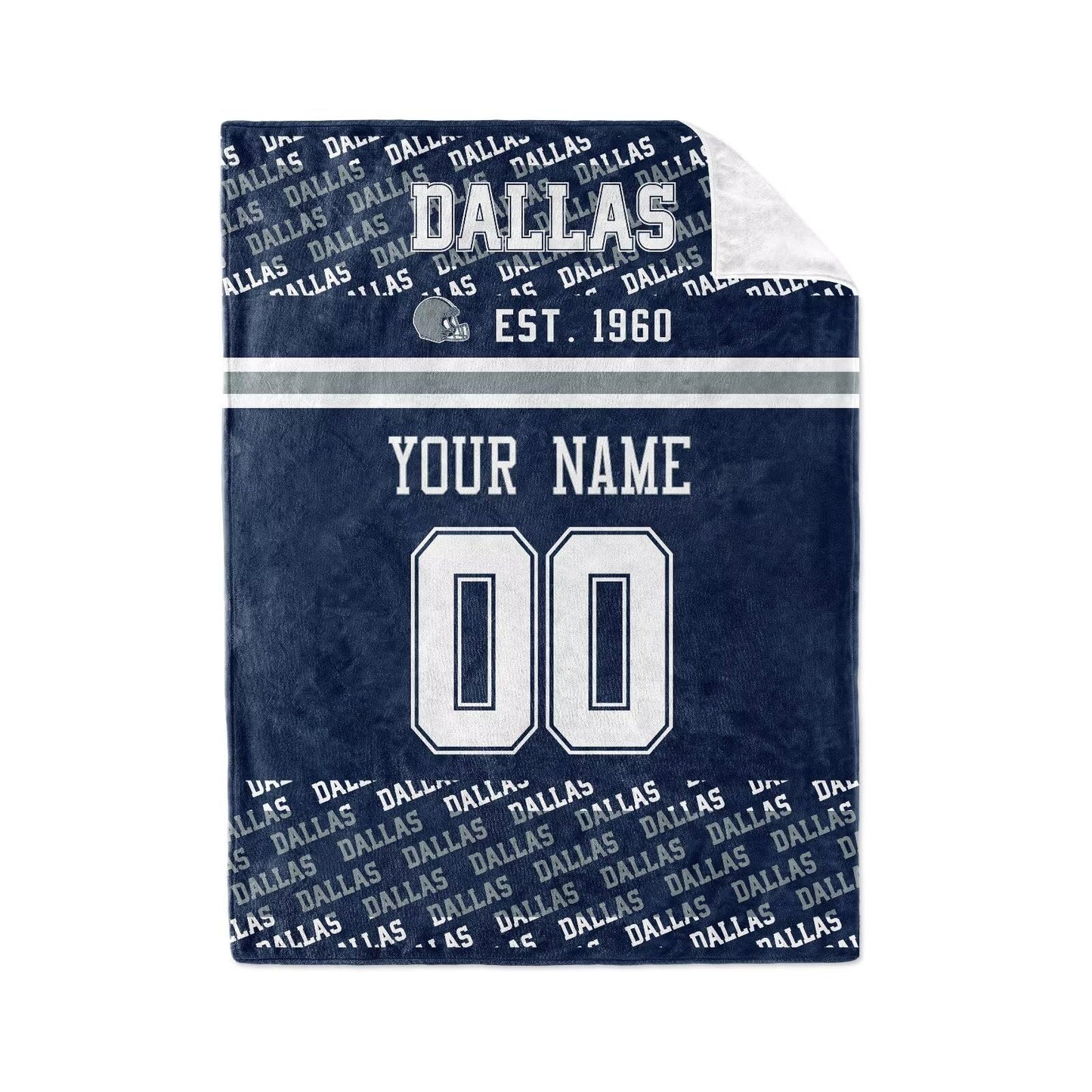 Custom Navy Throw Blankets Dallas City