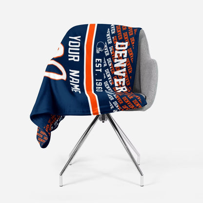Custom Navy Throw Blankets Denver City