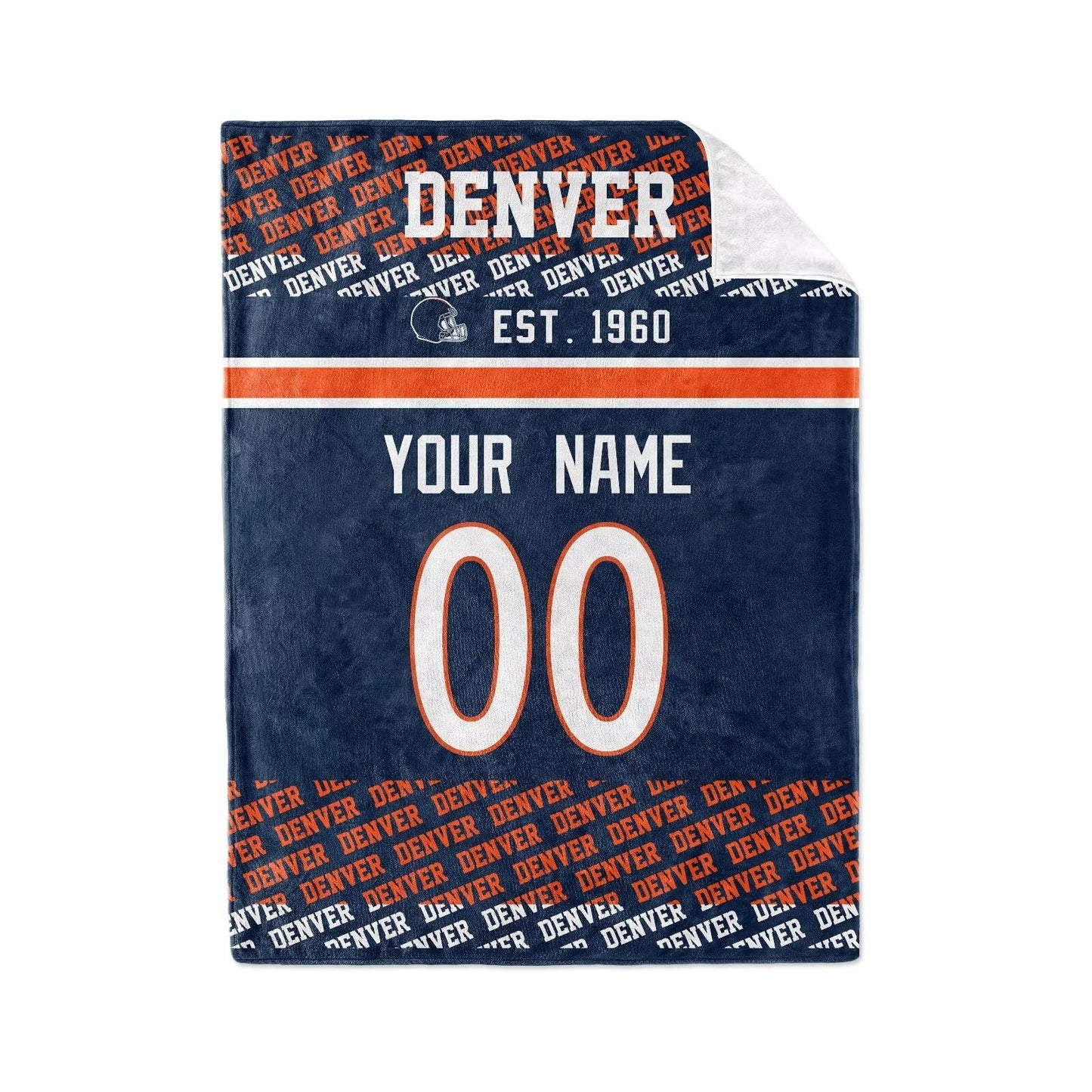 Custom Navy Throw Blankets Denver City