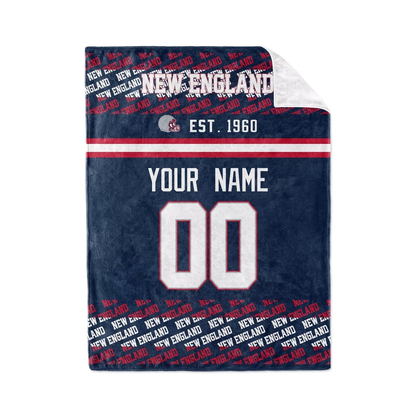 Custom Navy Throw Blankets New England City