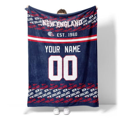 Custom Navy Throw Blankets New England City