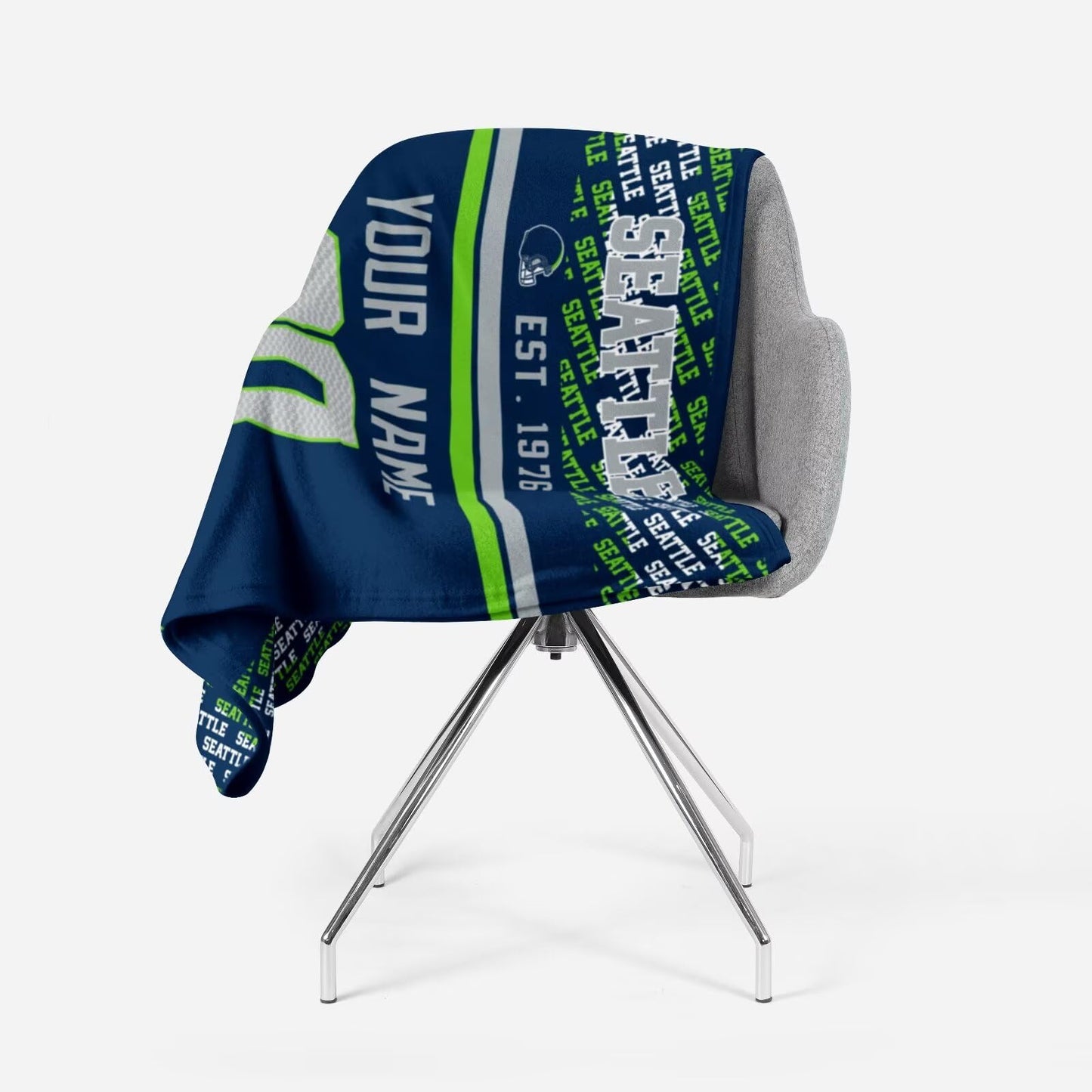 Custom Navy Throw Blankets Seattle City