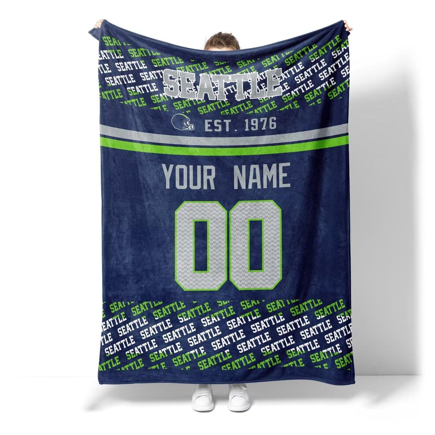 Custom Navy Throw Blankets Seattle City