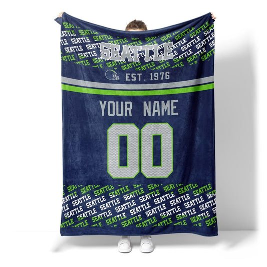 Custom Navy Throw Blankets Seattle City
