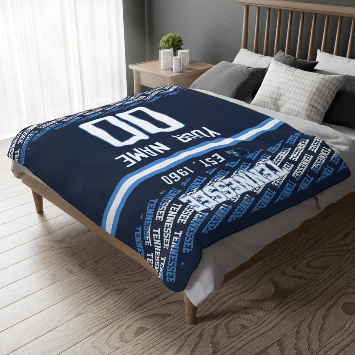 Custom Navy Throw Blankets Tennessee City