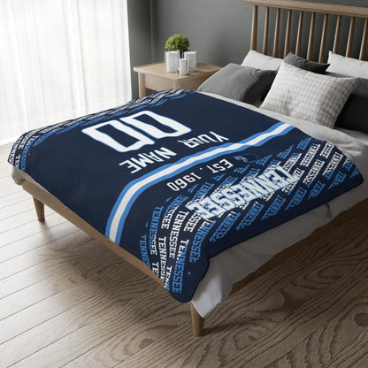 Custom Navy Throw Blankets Tennessee City