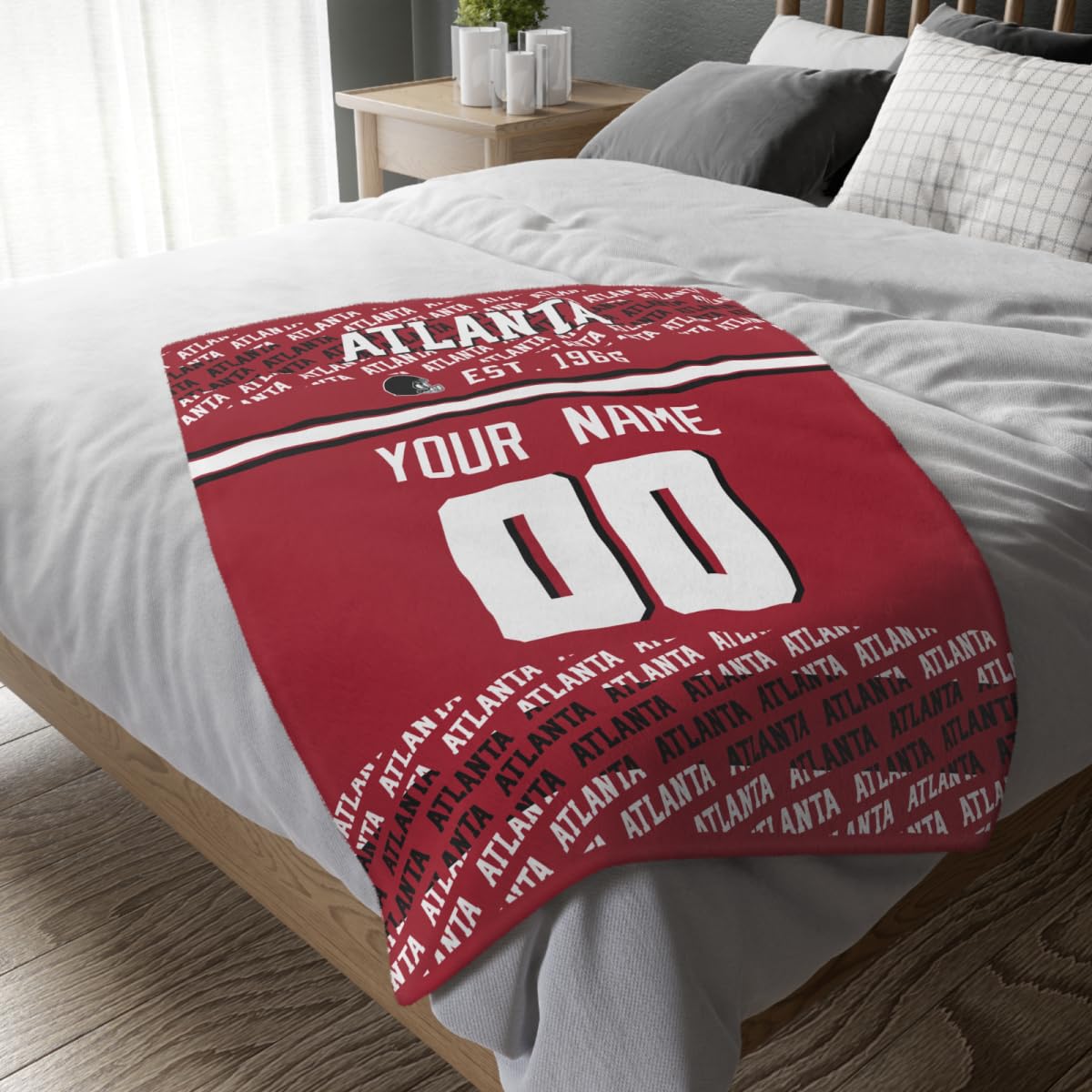 Custom Red Throw Blankets Atlanta City