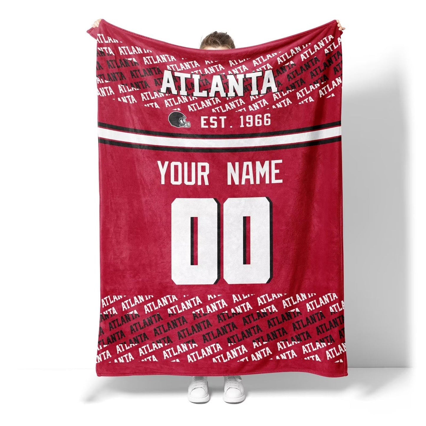 Custom Red Throw Blankets Atlanta City