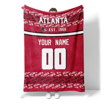 Custom Red Throw Blankets Atlanta City