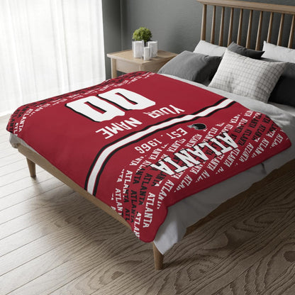 Custom Red Throw Blankets Atlanta City