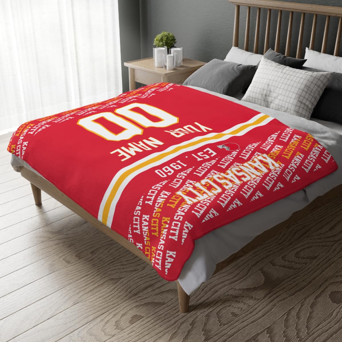 Custom Red Throw Blankets Kansas City