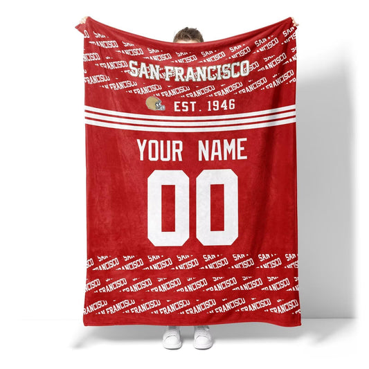 Custom Red Throw Blankets San Francisco City