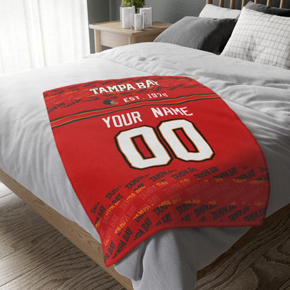 Custom Red Throw Blankets Tampa City