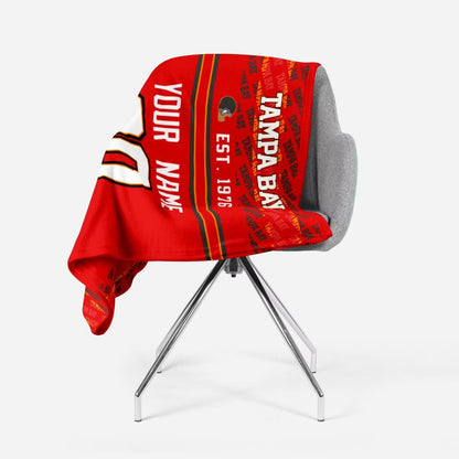 Custom Red Throw Blankets Tampa City