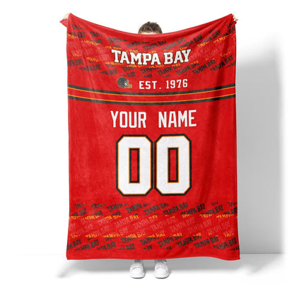 Custom Red Throw Blankets Tampa City
