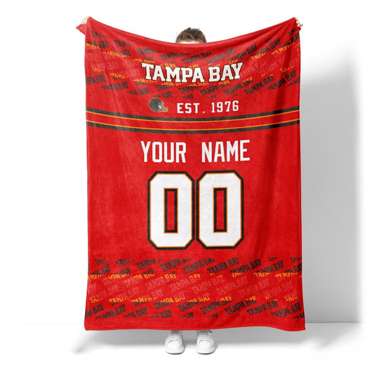 Custom Red Throw Blankets Tampa City