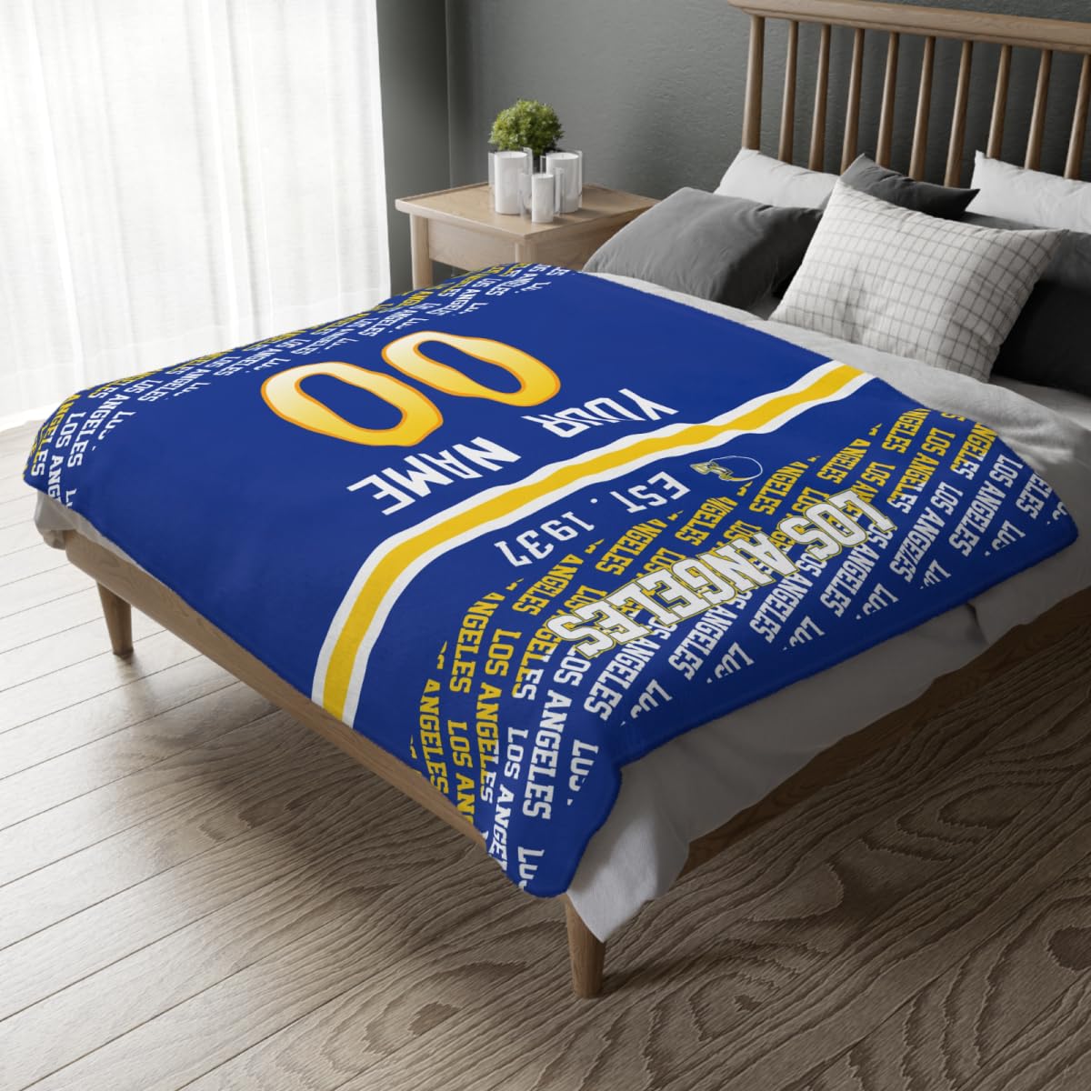 Custom Royal Throw Blankets Los Angeles City