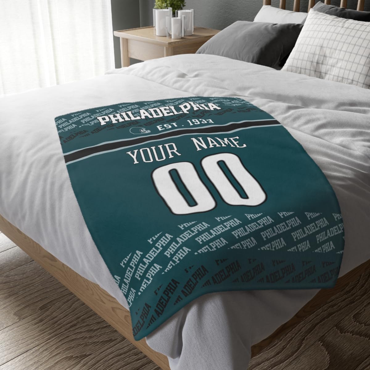 Custom Teal Throw Blankets Philadelphia City