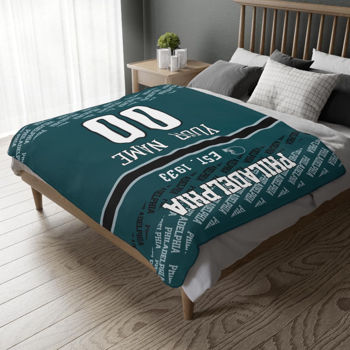 Custom Teal Throw Blankets Philadelphia City