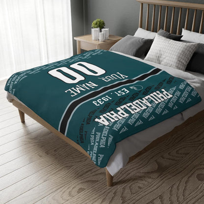 Custom Teal Throw Blankets Philadelphia City