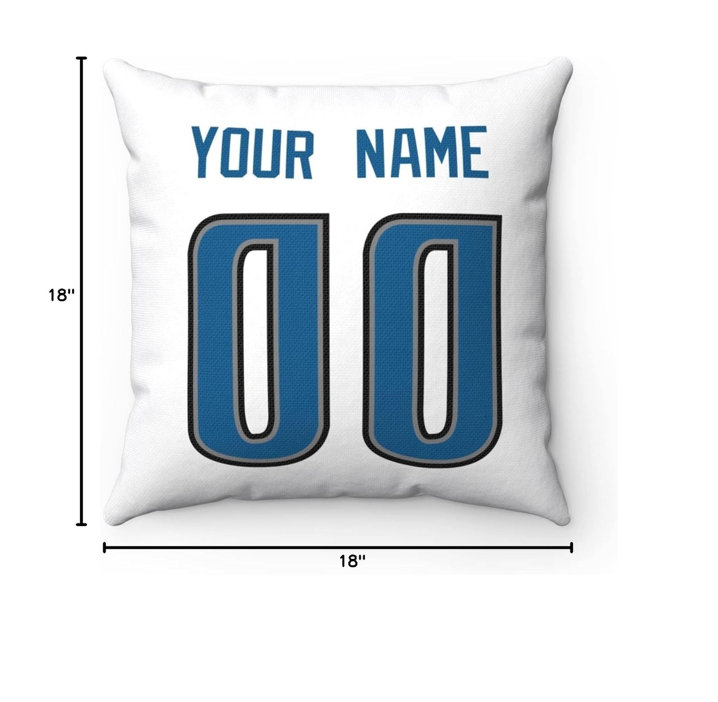 Throw Pillow Detroit Custom Any Name and Number