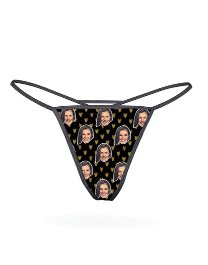 Face Hearts Thong