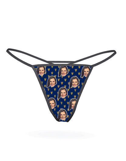 Face Hearts Thong