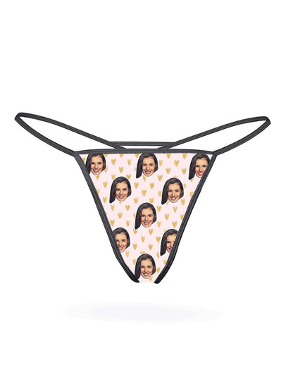 Face Hearts Thong