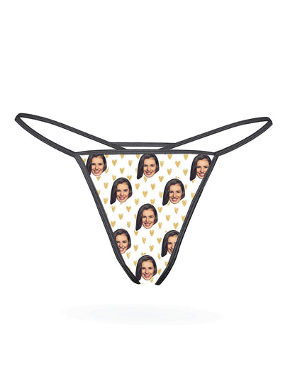 Face Hearts Thong