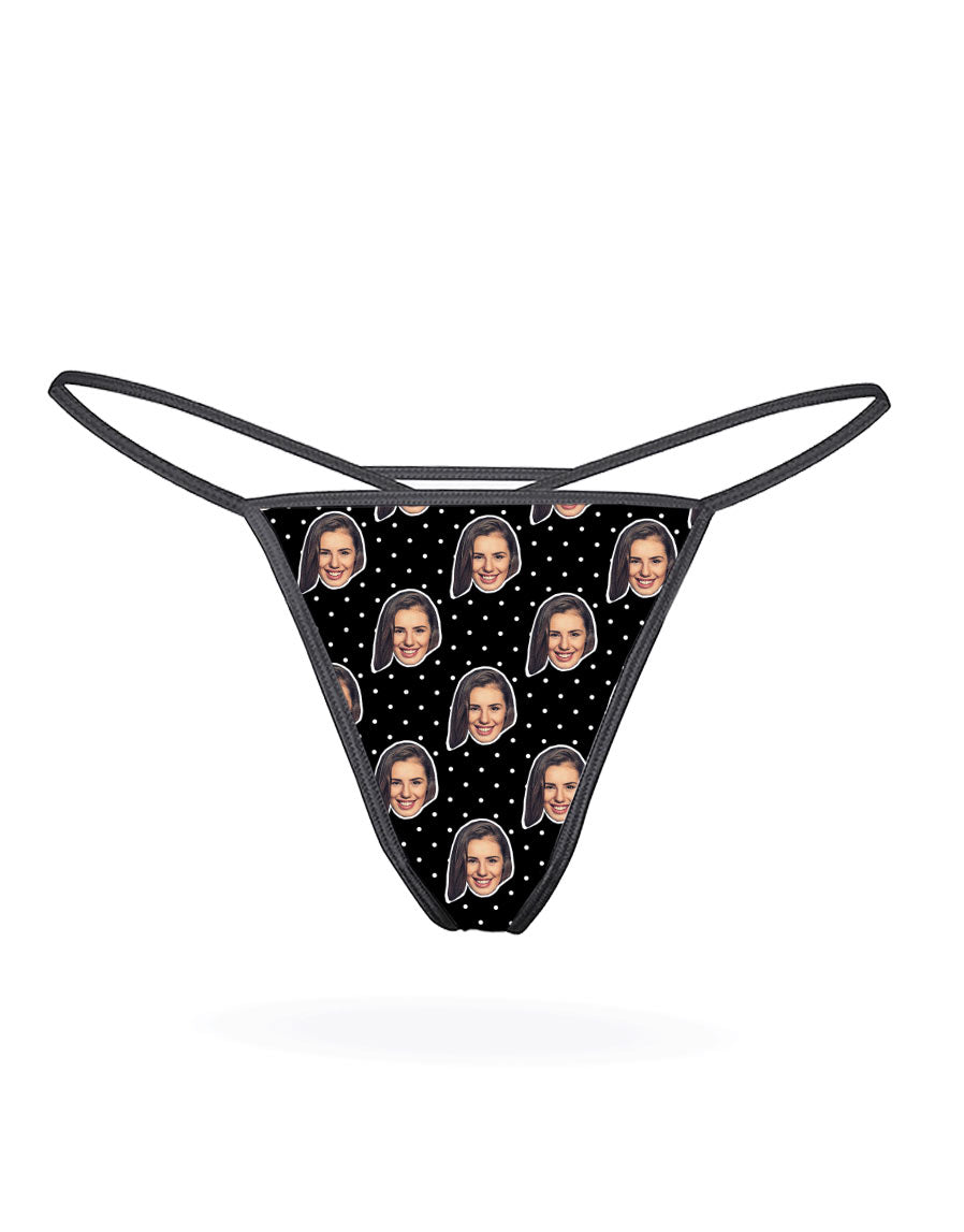 Polka Face Thong