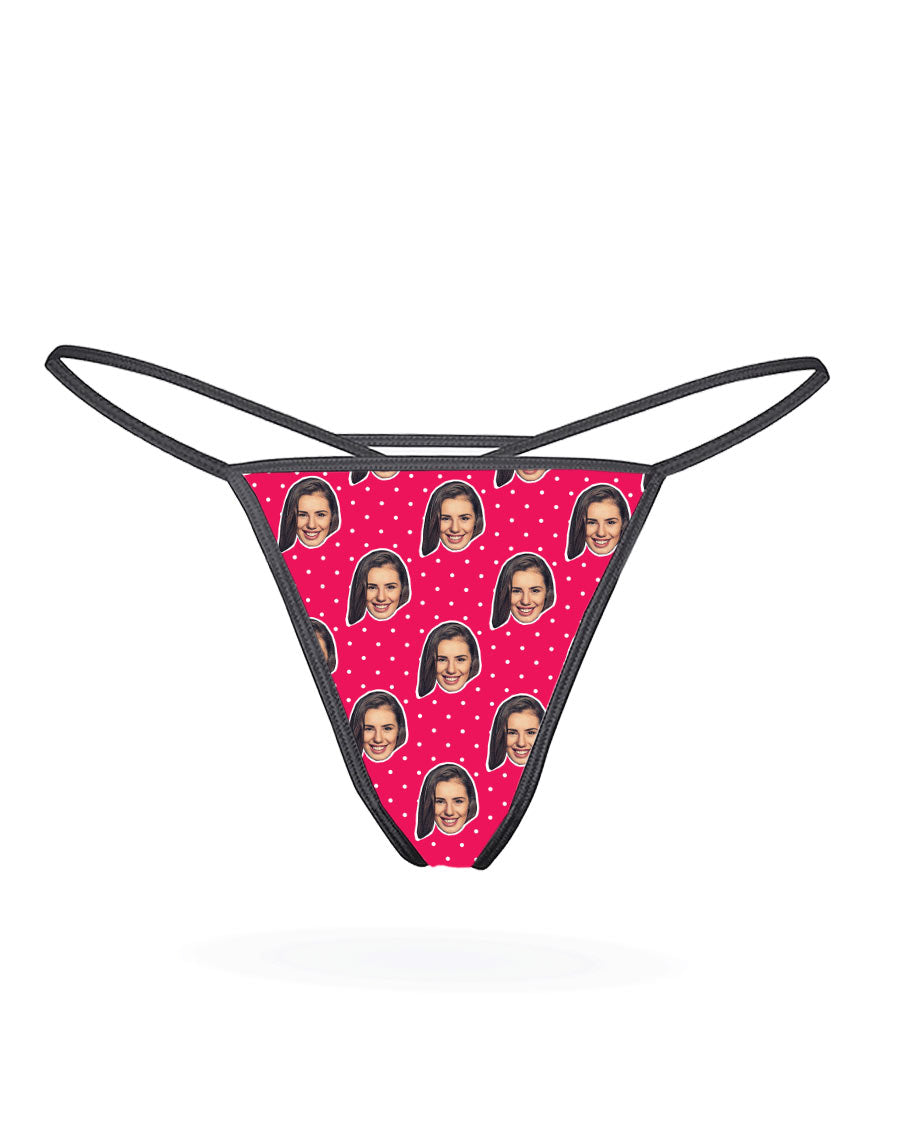 Polka Face Thong