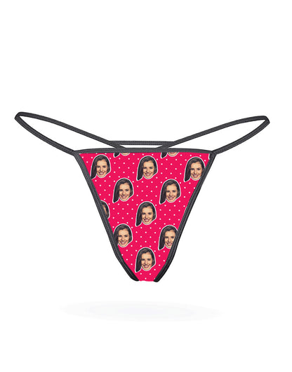 Polka Face Thong