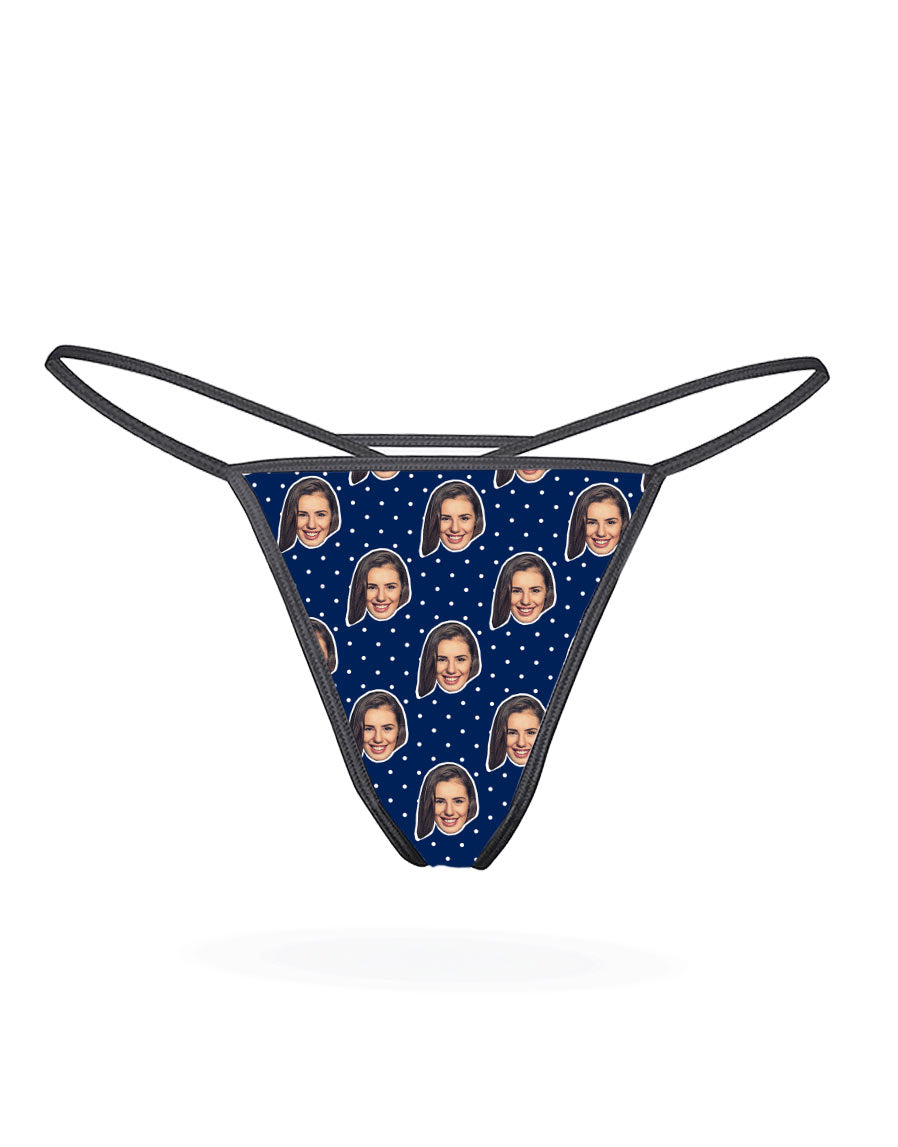 Polka Face Thong