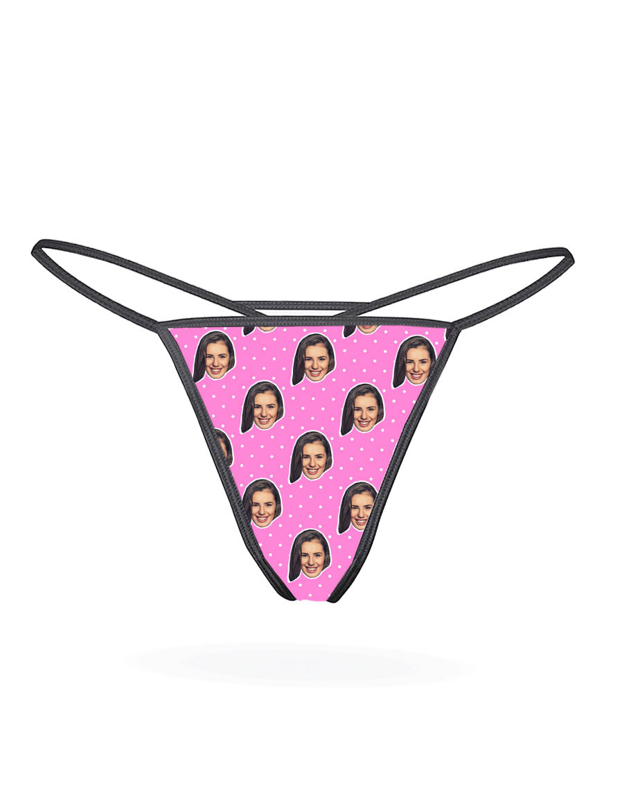 Polka Face Thong