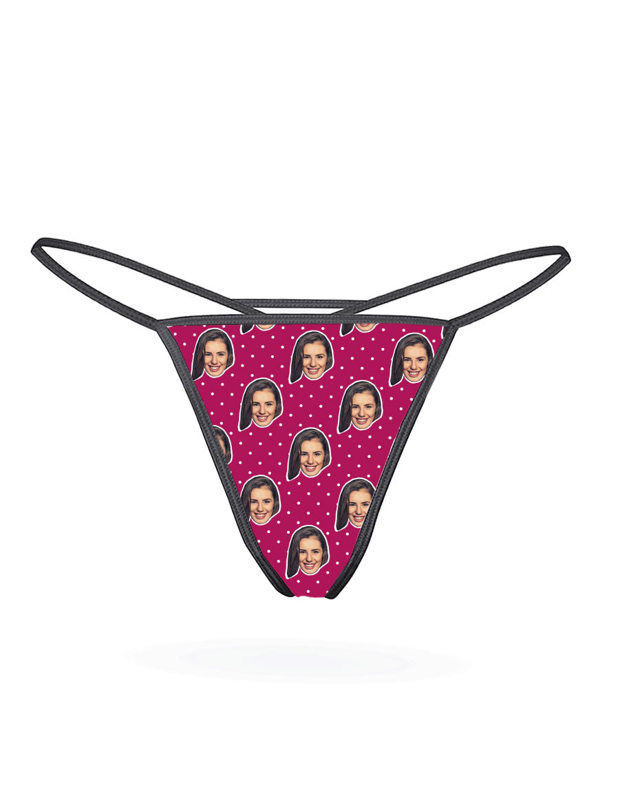 Polka Face Thong