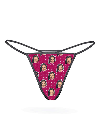 Polka Face Thong