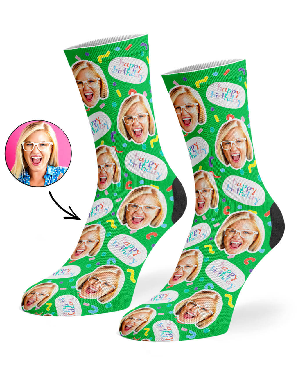 Birthday Squiggle Socks