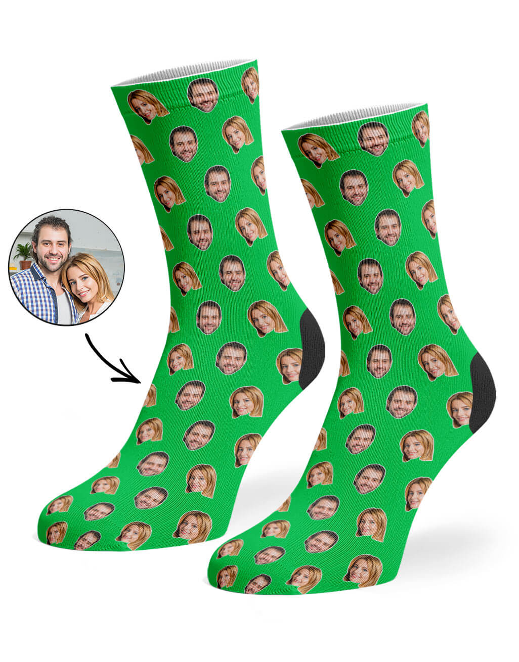 Couples Face Pattern Socks