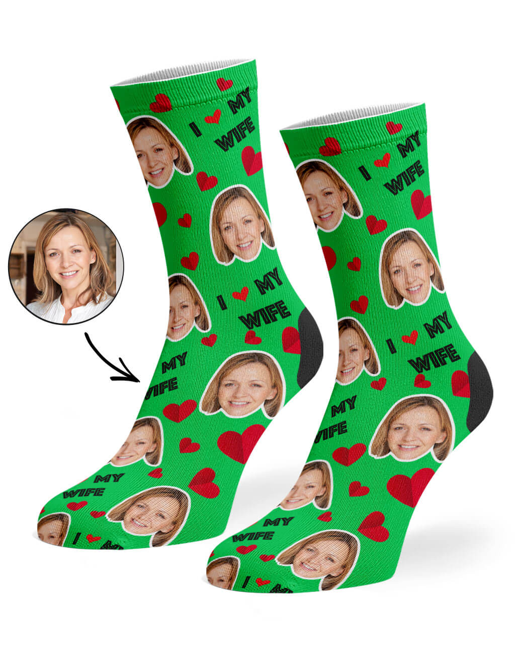 I Love My Wife Socks