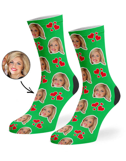 My Valentine Face Socks