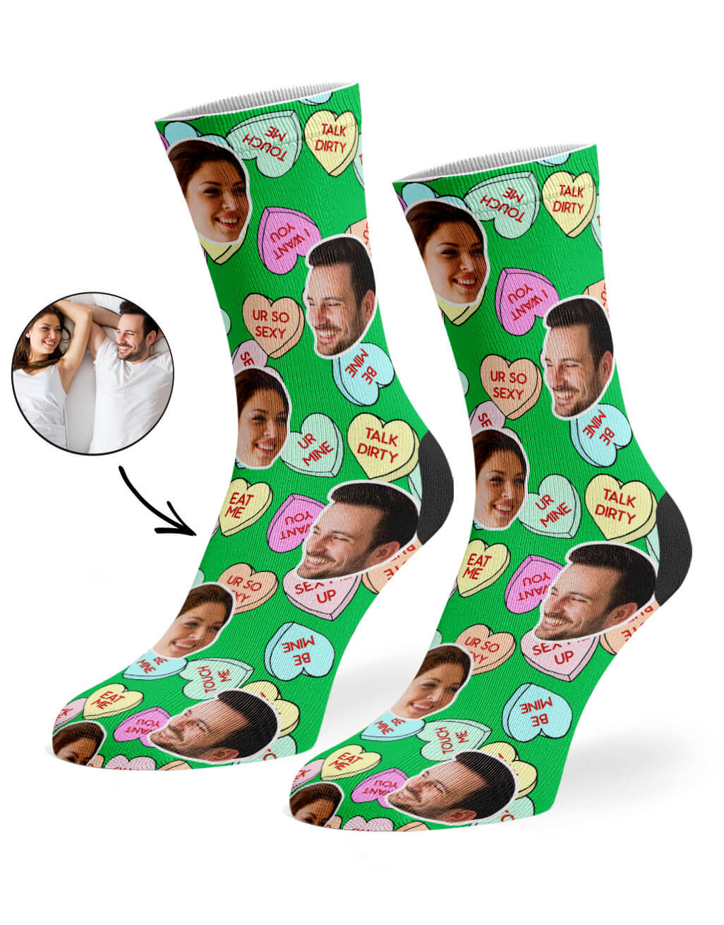 Naughty Love Hearts Socks