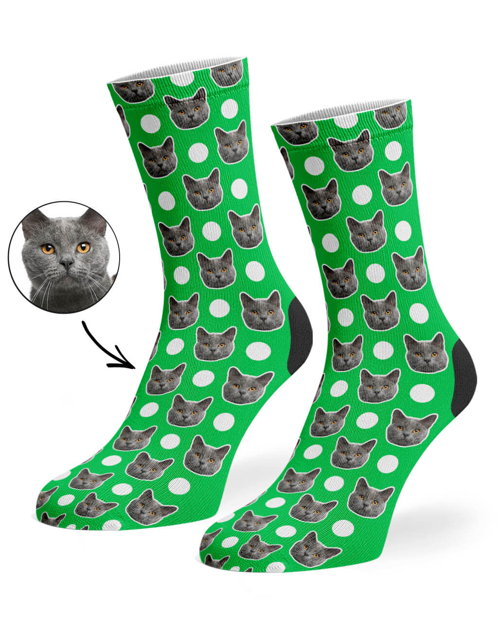 Polka Cat Socks
