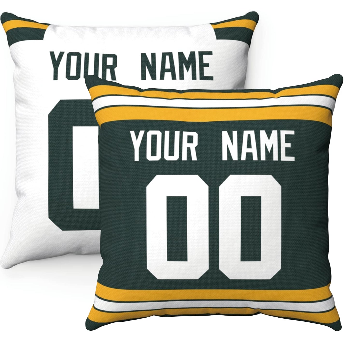 Throw Pillow Green Bay Custom Any Name and Number
