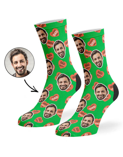 Dad Love Hearts Socks