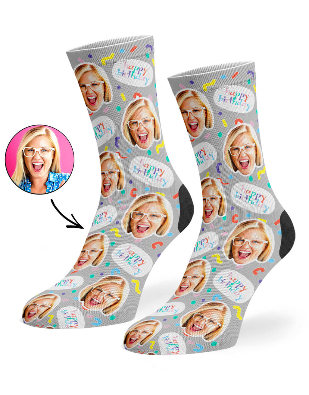 Birthday Squiggle Socks