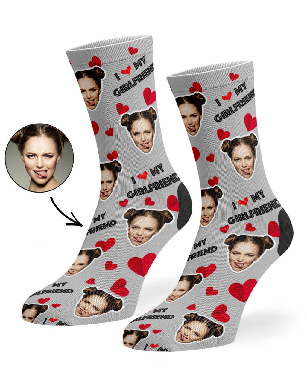 I Love My Girlfriend Socks